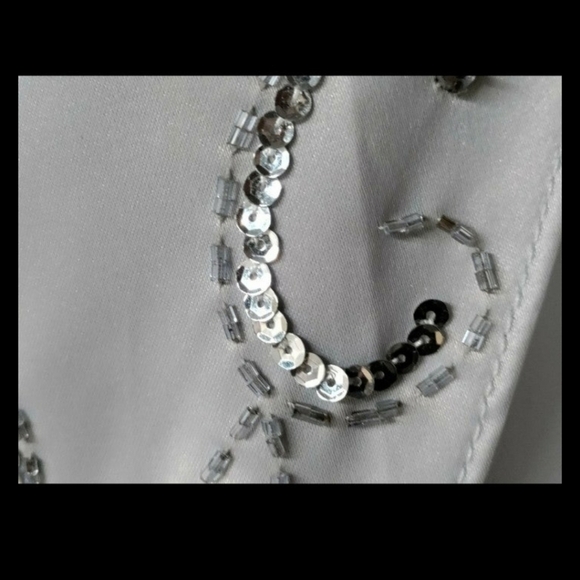 👗Size 7/8 Formal Prom Dress/Ball Gown Silver - Picture 9 of 12